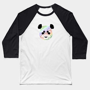 Colorful Panda Face (version 2) Baseball T-Shirt